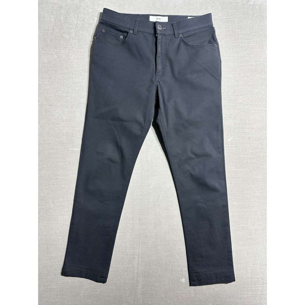 BRAX Cooper Fancy Regular Pants Men's 32x29  Black Stretch 5 Pocket Chino EUC